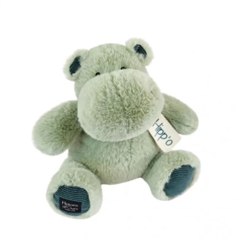 Doudou et Compagnie Hippopotamus Stuffed Animal, Almond - 25 cm