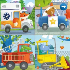 Educa Puzzle Set, 4 Puzzles, Rescue Patrol - 6, 9, 12, and 16 Pieces