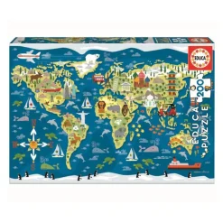 Educa Puzzle, World Map - 200 Pieces