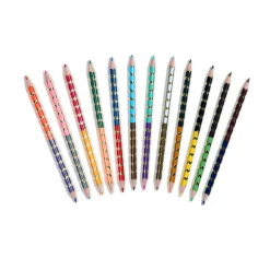 eeBoo - 12 Double-Ended Colored Pencils - Fawn & Sun