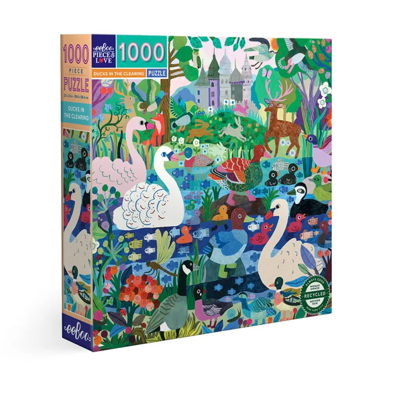 eeBoo 1000 Piece Puzzle, Ducks in the Clearing