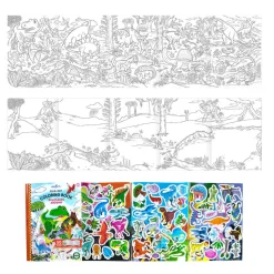eeBoo Fold-Out Coloring Book, Dinosaurs
