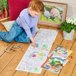 eeBoo Fold-Out Coloring Book, Dinosaurs