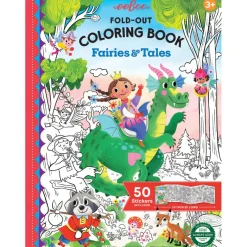 eeBoo Fold-Out Coloring Book: Fairies and Fairy Tales