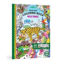 eeBoo Fold-Out Coloring Book, Wild Animals