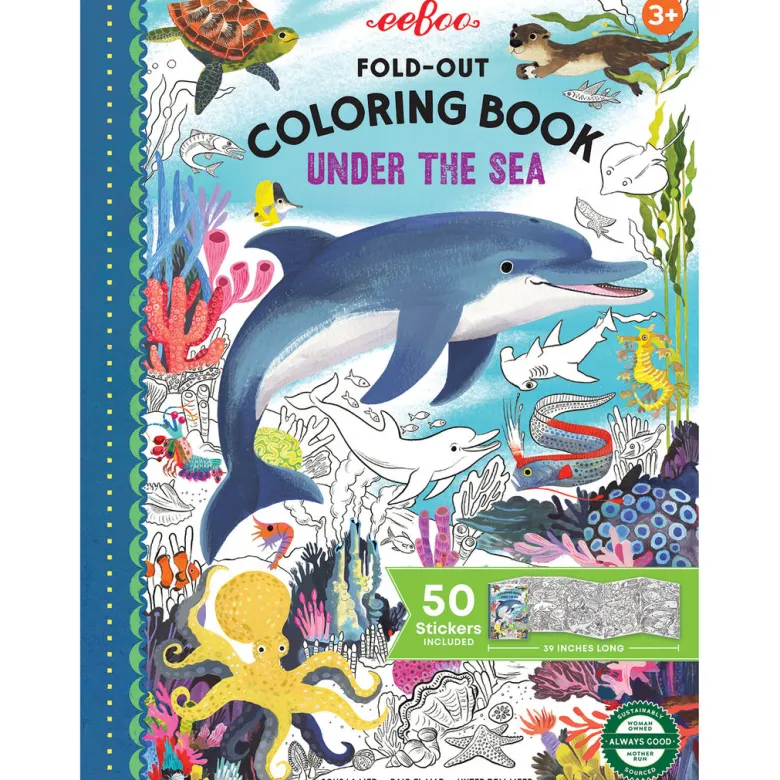 eeBoo Fold-Out Coloring Book – Under the Sea