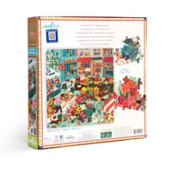 eeBoo Jigsaw Puzzle 1000 Pieces, English Green Market
