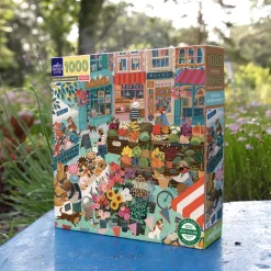eeBoo Jigsaw Puzzle 1000 Pieces, English Green Market