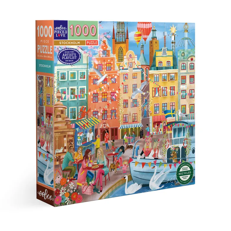 eeBoo Jigsaw Puzzle 1000 Pieces, Stockholm