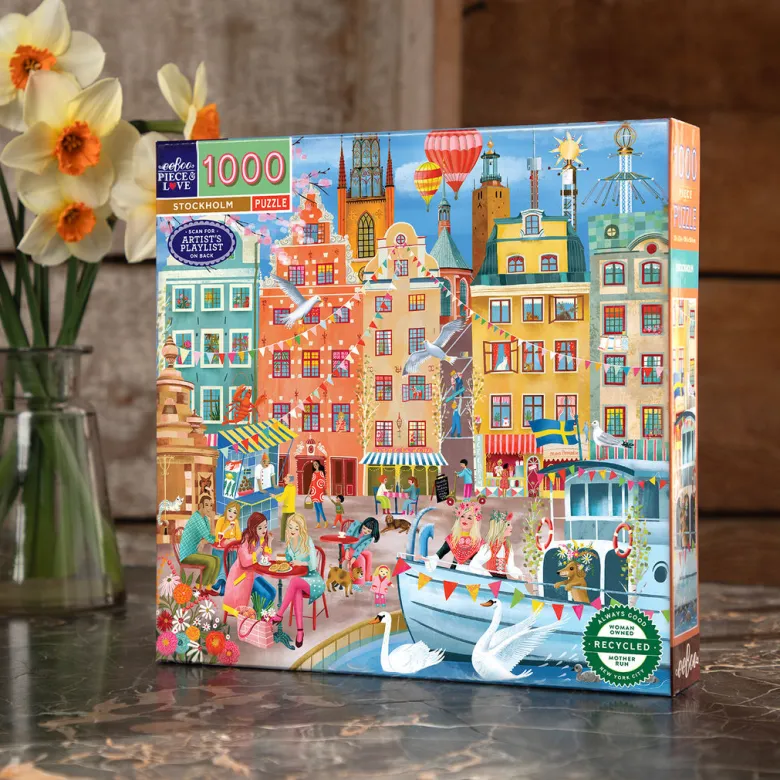 eeBoo Jigsaw Puzzle 1000 Pieces, Stockholm