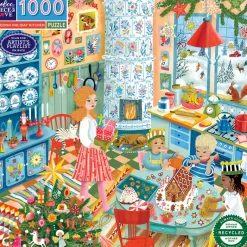 eeBoo Jigsaw Puzzle 1000 Pieces, Swedish Holiday Kitchen