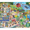 eeBoo Jumbo Puzzle 36 Pieces, The Cozy Town