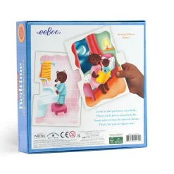 Eeboo Jumbo Puzzle, Bedtime - 10 Pieces