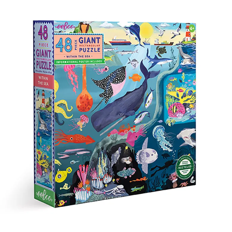Eeboo Jumbo Puzzle, Ocean - 48 Pieces