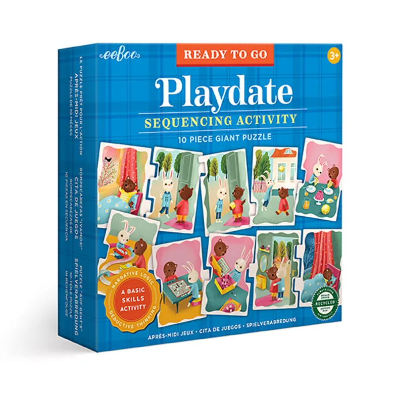 Eeboo Jumbo Puzzle, Playdate - 10 Pieces