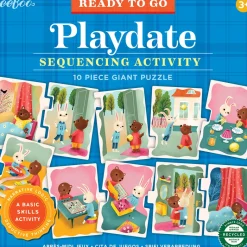 Eeboo Jumbo Puzzle, Playdate - 10 Pieces