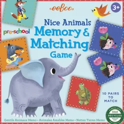 Eeboo Memory Game, Cute Animals