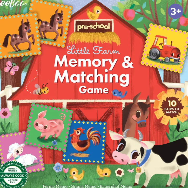 eeBoo Memory Game, The Farm