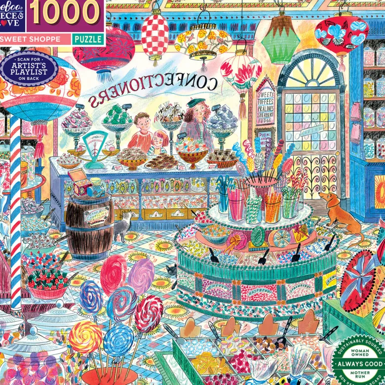 eeBoo Puzzle 1000 pcs, Sweet Shoppe
