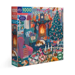 eeBoo Puzzle, 1000 pieces – English Cottage Christmas