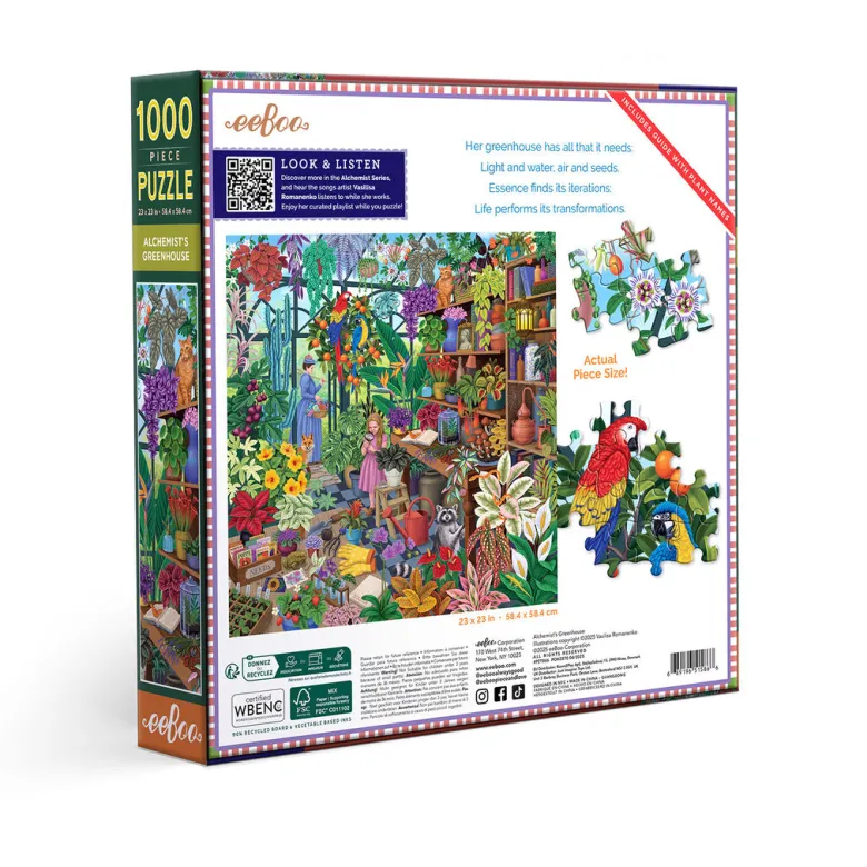 eeBoo Puzzle 1000 Pieces, Alchemist's Greenhouse