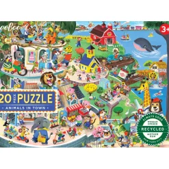 eeBoo Puzzle 20 Pieces, Animals in the City
