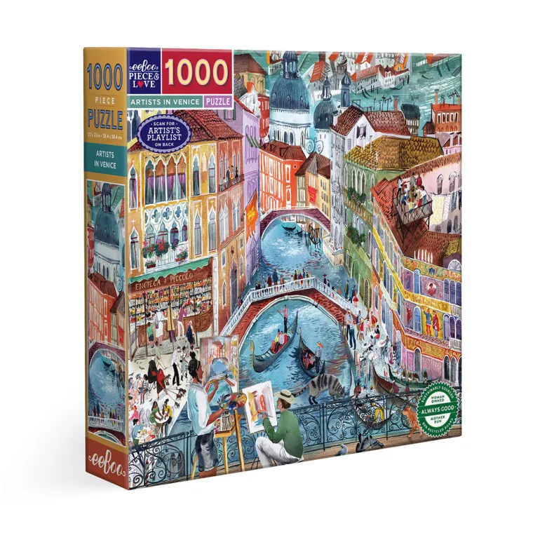 eeBoo Puzzle 1000 Pieces, Artists in Venice