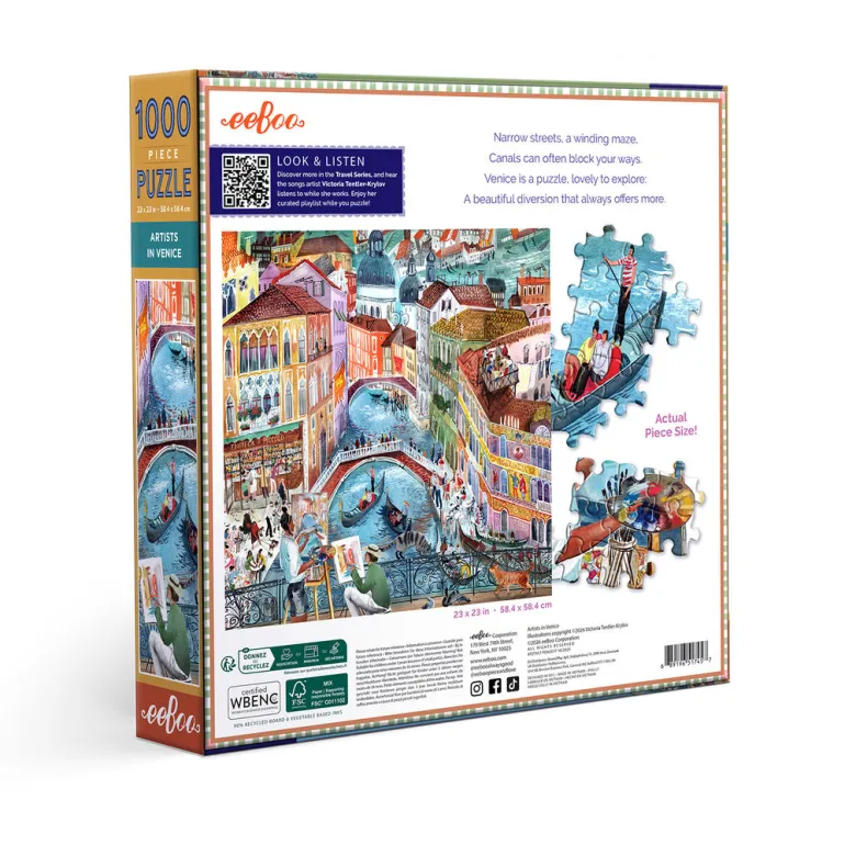 eeBoo Puzzle 1000 Pieces, Artists in Venice