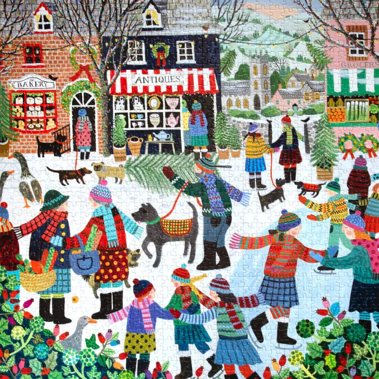 eeBoo Puzzle 1000 Pieces, Christmas in the Square