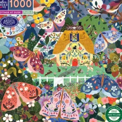 eeBoo Puzzle 1000 Pieces, Cottage at Dusk