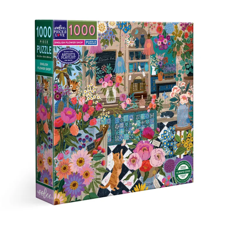 eeBoo Puzzle 1000 Pieces, English Flower Shop