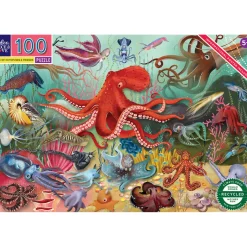 eeBoo Puzzle 100 Pieces, Love from the Octopus