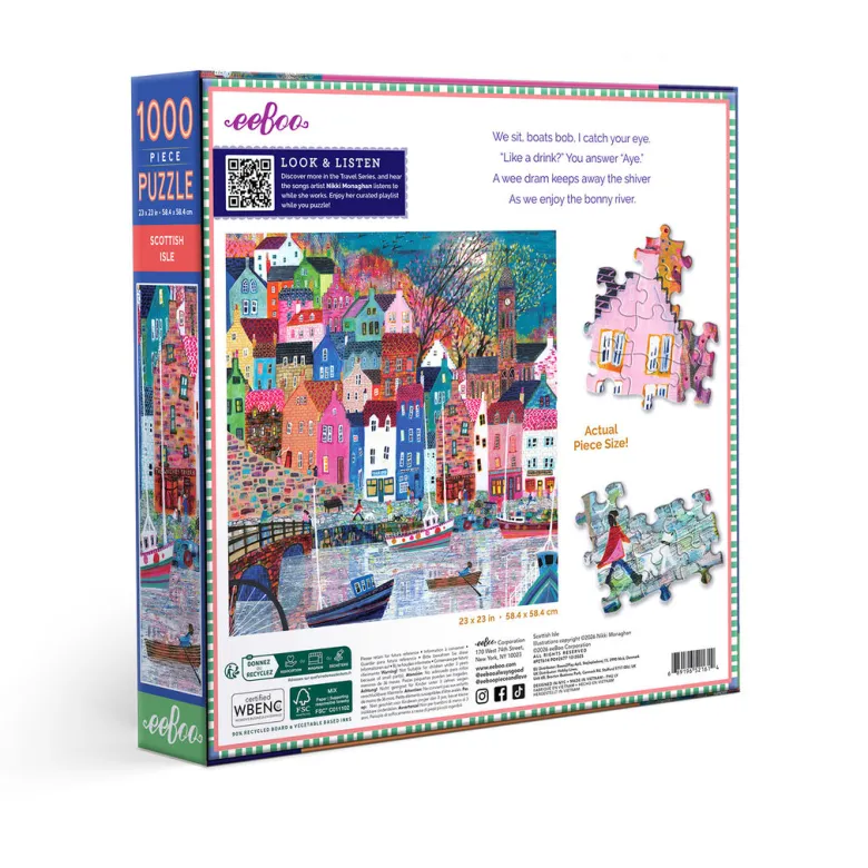 eeBoo Puzzle 1000 Pieces, Scottish Isle