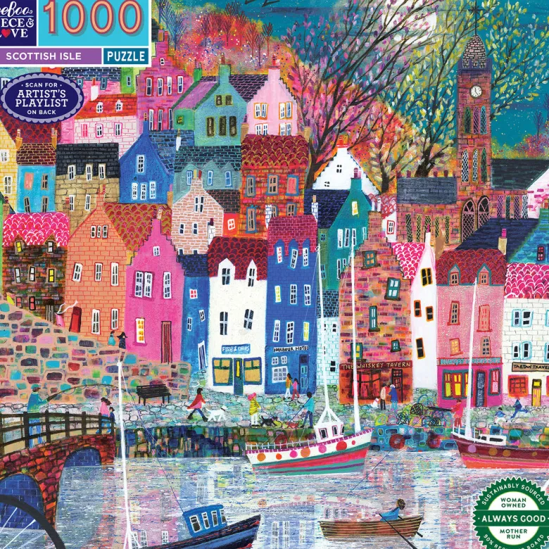 eeBoo Puzzle 1000 Pieces, Scottish Isle