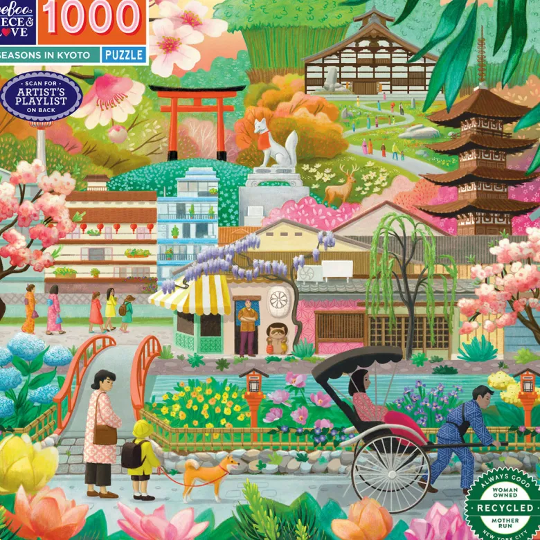 eeBoo Puzzle 1000 Pieces, Seasons in Kyoto