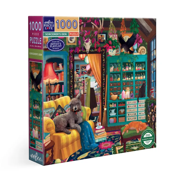 eeBoo Puzzle 1000 Pieces, Sorcerer's Den