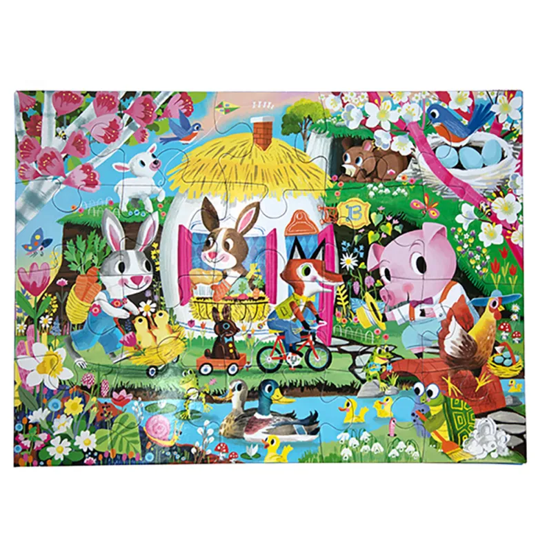 Eeboo Puzzle, Spring - 20 Pieces