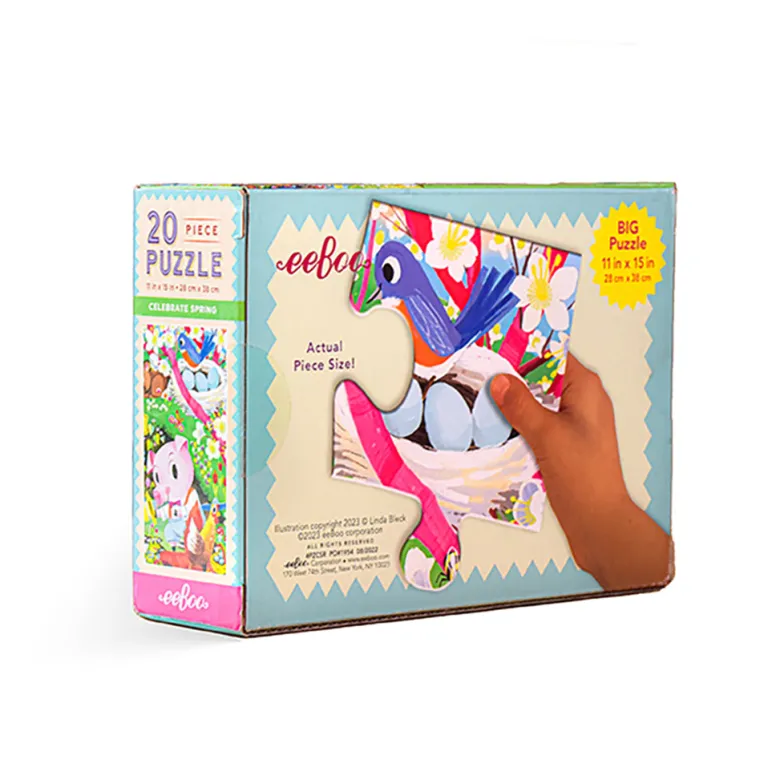 Eeboo Puzzle, Spring - 20 Pieces