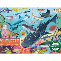eeBoo Puzzle with 20 Pieces, Sharks and Friends