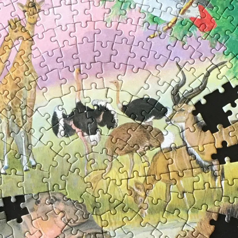 eeBoo, Round Puzzle 1000 Pieces - Africa