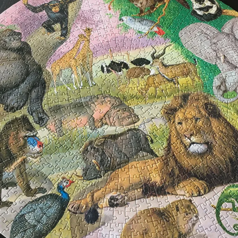 eeBoo, Round Puzzle 1000 Pieces - Africa