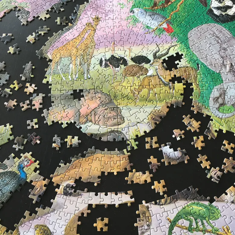 eeBoo, Round Puzzle 1000 Pieces - Africa