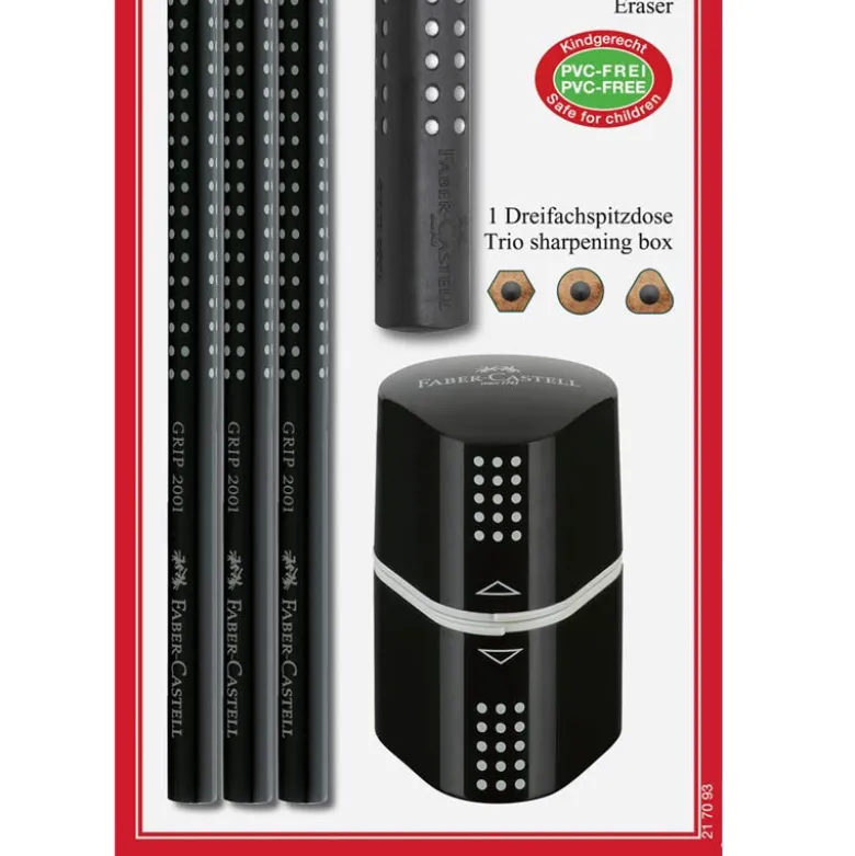 Faber-Castell - Grip 3-in-1 Set, Black