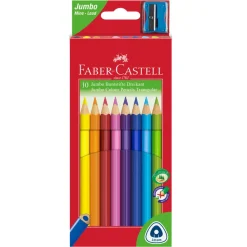 Faber-Castell, 10 Triangle Jumbo Colored Pencils