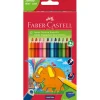 Faber-Castell, 12 Triangular Jumbo Colour Pencils with Extra Broad Tip