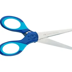 Faber-Castell Children's Scissors for Right and Left Hands with Case - Blue