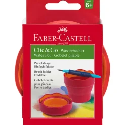 Faber-Castell Click & Go Water Pot – Red