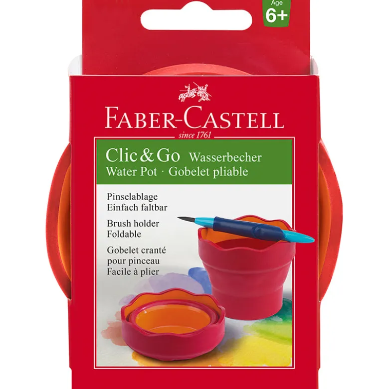Faber-Castell Click & Go Water Pot – Red