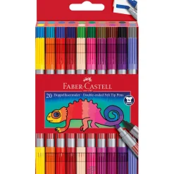 Faber-Castell, Double-Ended Markers with Thick and Thin Tips - 20 Pieces