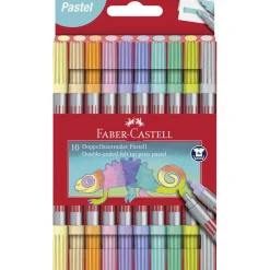 Faber-Castell, Double-Ended Markers with Thick and Thin Tips - Set of 10